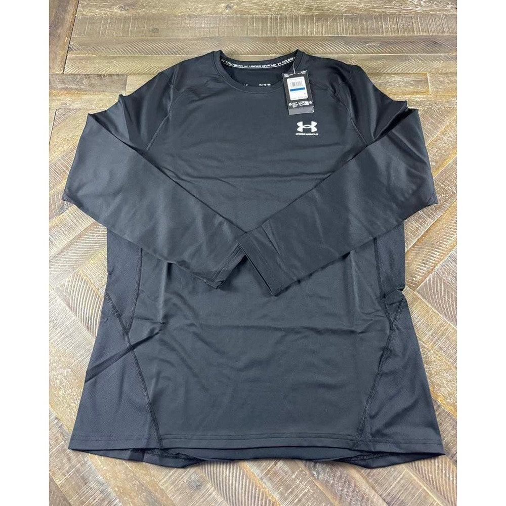 Under Armour Mens ColdGear Fitted Crew Base Layer Top Black XL